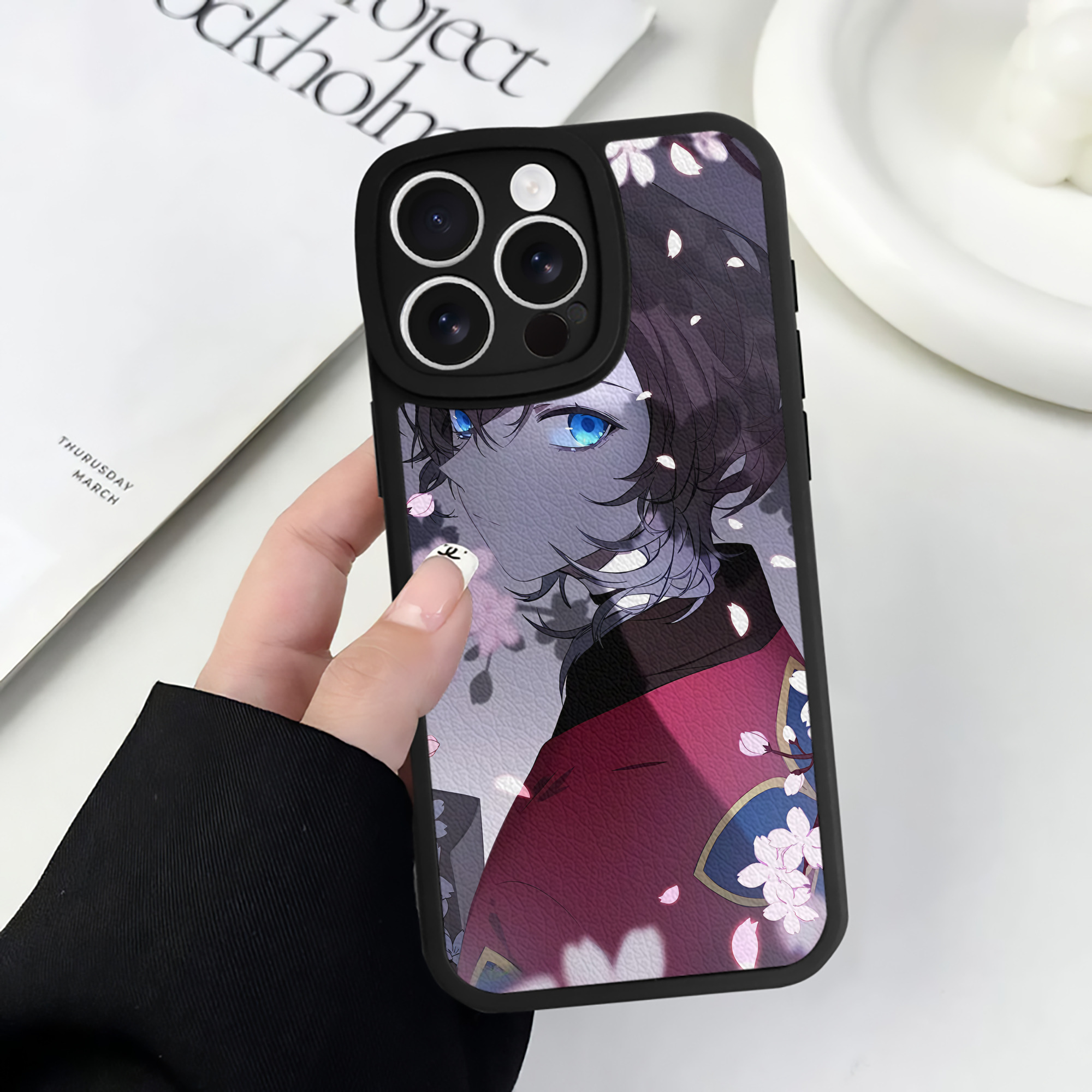 （画像用） 文豪ストレイドッグス Bungo Stray Dogs 【iPhone 16シリーズ対応】シリコンスマホケース（レザー調） 材質：シリコン